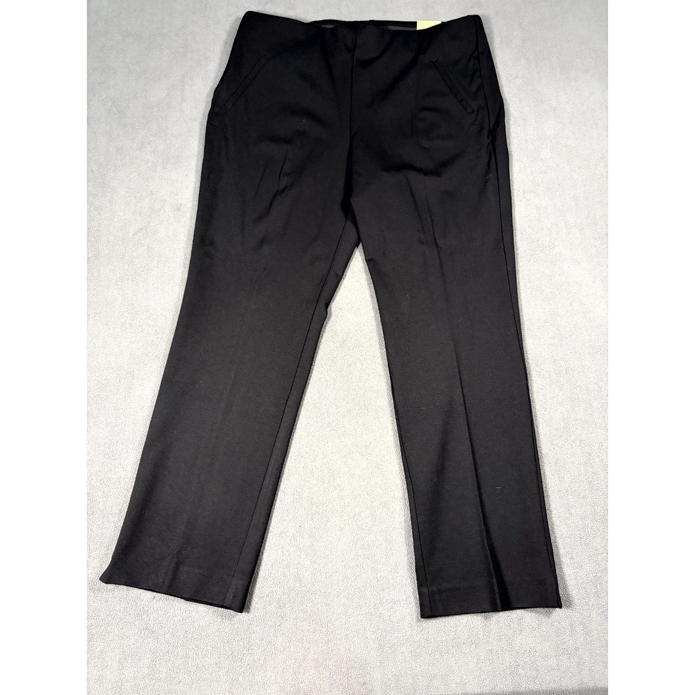 Chicos Fabulously Slimming Ponte Pants Womens 14S Black Slim Fit Classic Rise